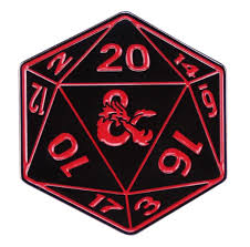 Regular D20 with the DnD logo where the 20 is ment to be